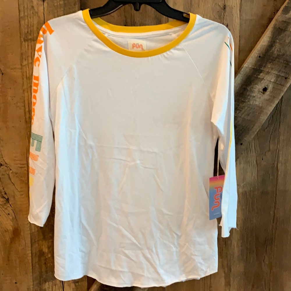 NWT Warm Have More Fun Retro Ringer T Sz S